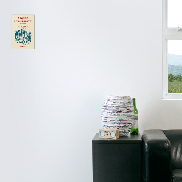 Sense and Sensibility Vintage Book Cover Art by TuncGK